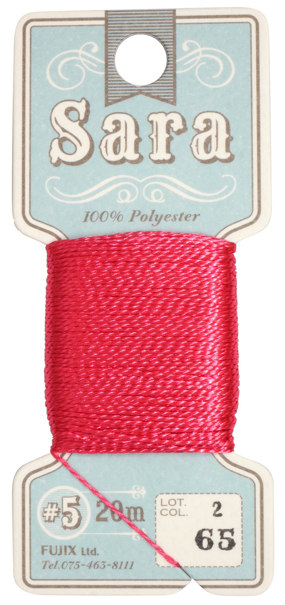 Amazon | FUJIX ステッチ糸 Sara サラ #5 20m Col.65 ピンク | レース
