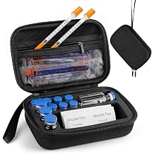 Peptide Case for Fridge, Bac Water for Peptides Travel Case, Vial Storage