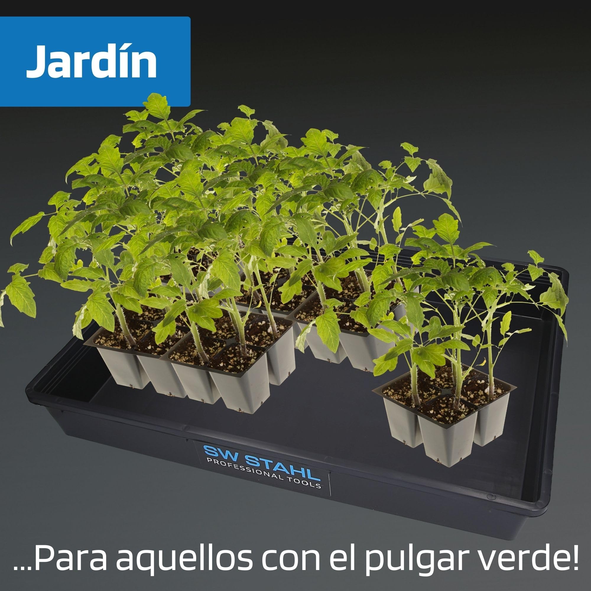 SW-Stahl 07376L Bandeja colectora universal, 56 x 43 x 8,5 cm, gran bandeja de plástico, 16 litros de capacidad, fabricada en Alemania