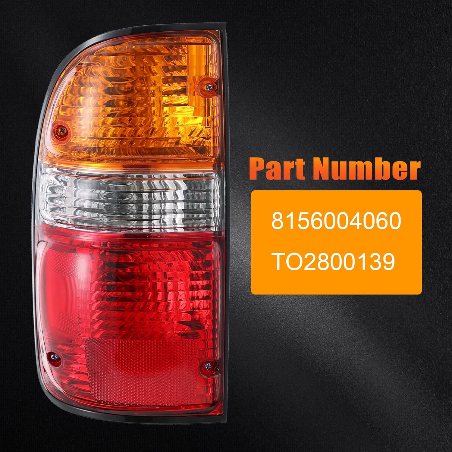 Tail Lights Assembly Compatible with 2001-2004 Toyota Tacoma 01-04 Tacoma Rear Taillight Assembly, Replace for 2800139 8156004060 8155004060 (Left, Drive Side)