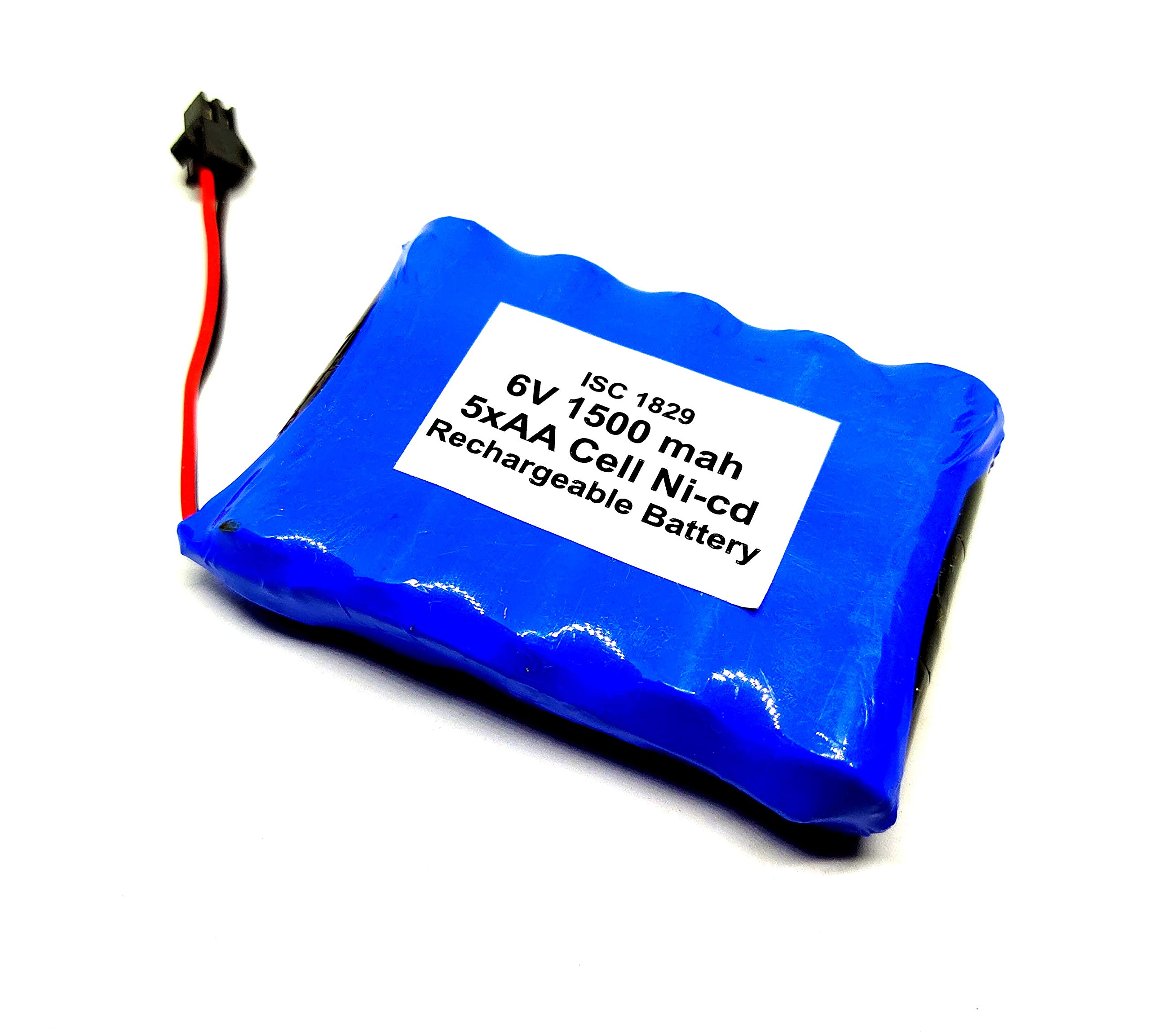 INVENTO 6V 1500mAh Ni-Cd Rechargeable 1.2V x 5 AA Cell Battery Pack for cordless phone Toy RC Car DIY Project