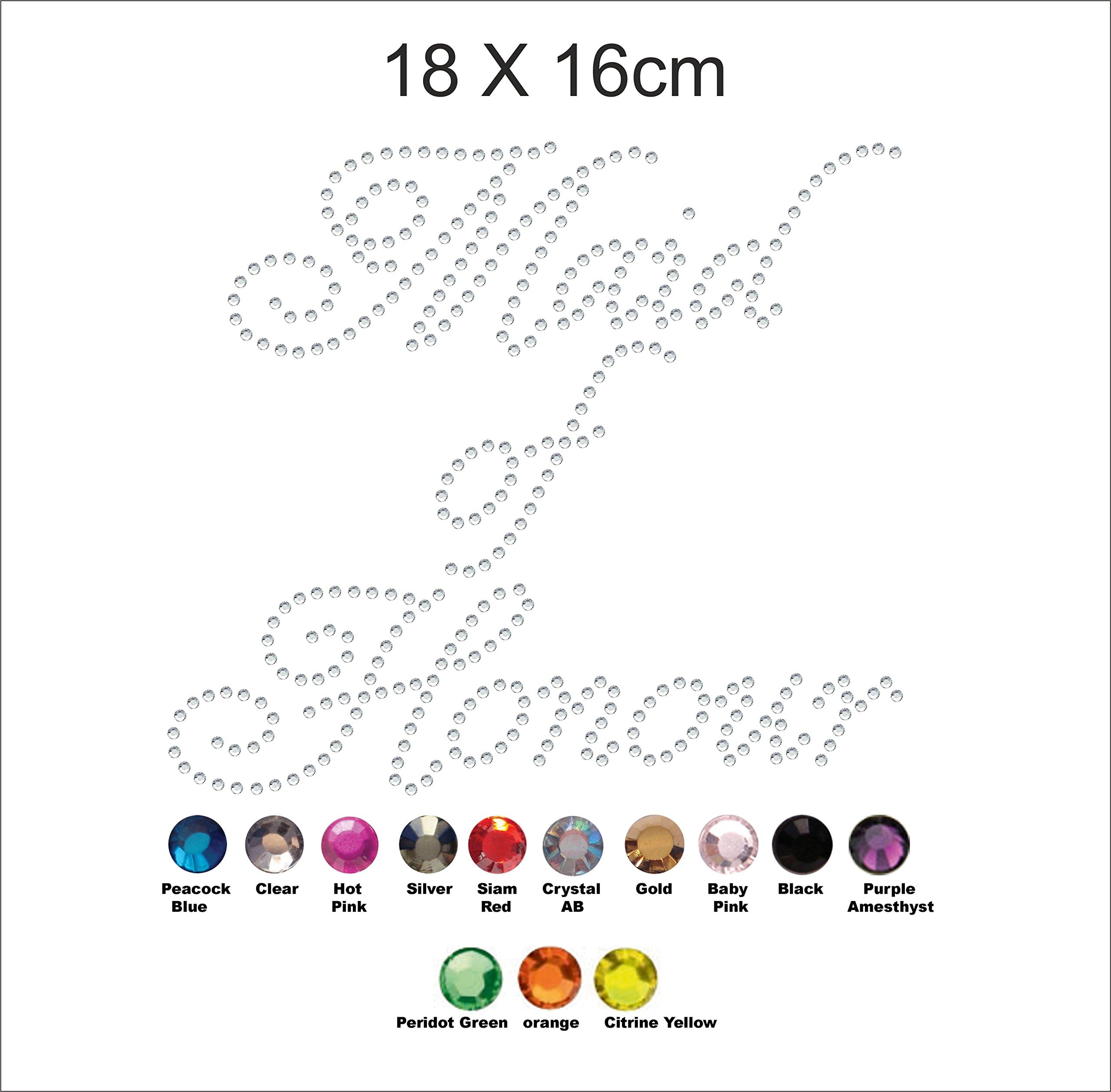 Maid of Honour Rhinestone Diamante Iron On Transfer - Custom Crystal Hotfix Personalised Applique/Motif Fancy 1A Style