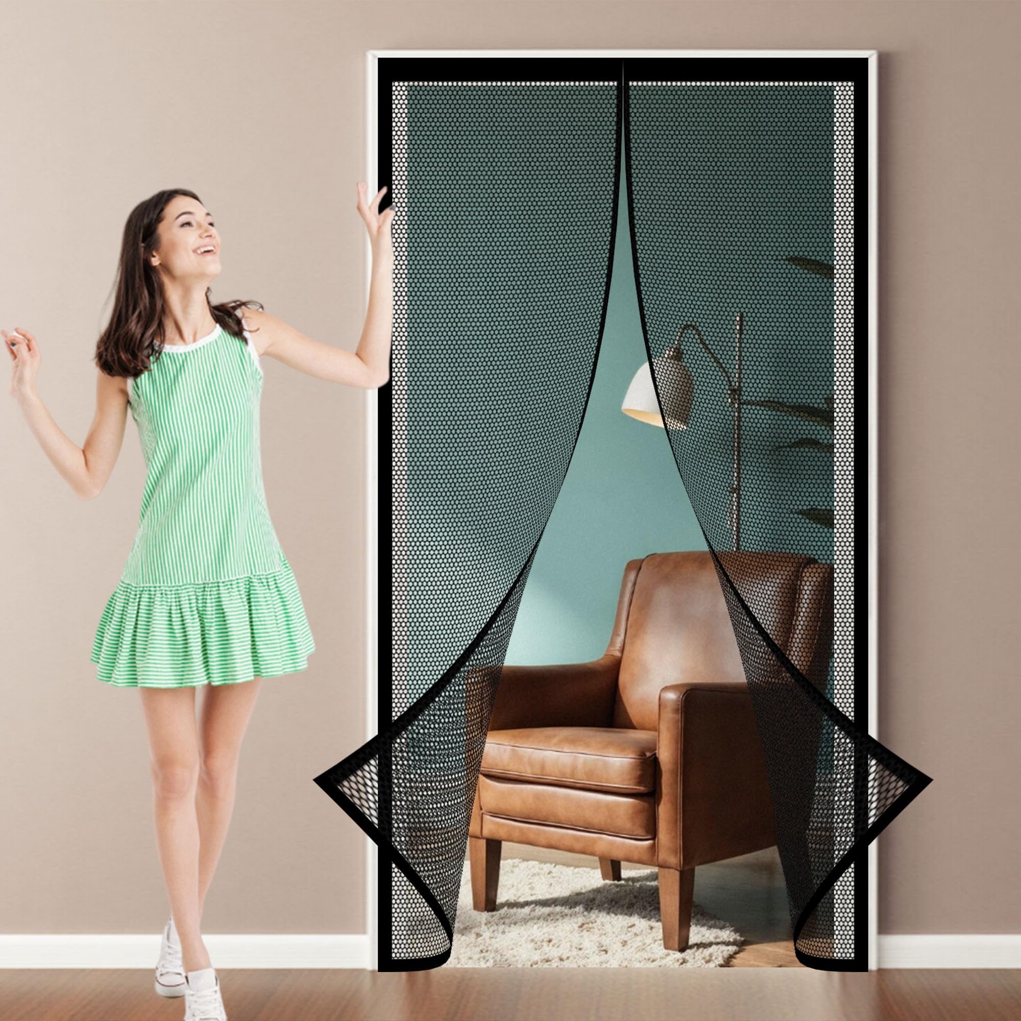 Moustiquaire de porte anti-moustique 116x270 | Bloquez les insectes avec ce rideau magnétique