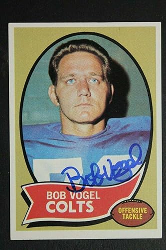 Miniatura 1 de Bob Vogel Ohio State Baltimore Colts Autographed Signed 1970 Topps Card #15 - NFL Autographed Football Cards
