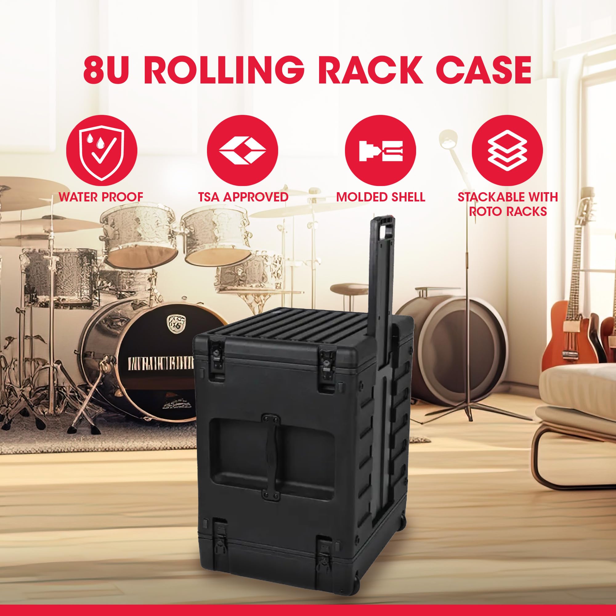 送料込★良品★SKB 8U ラックケース ラックキャリー ローリングラック 鍵付 送料込☆良品☆SKB 8U ラックケース ラックキャリー ローリング