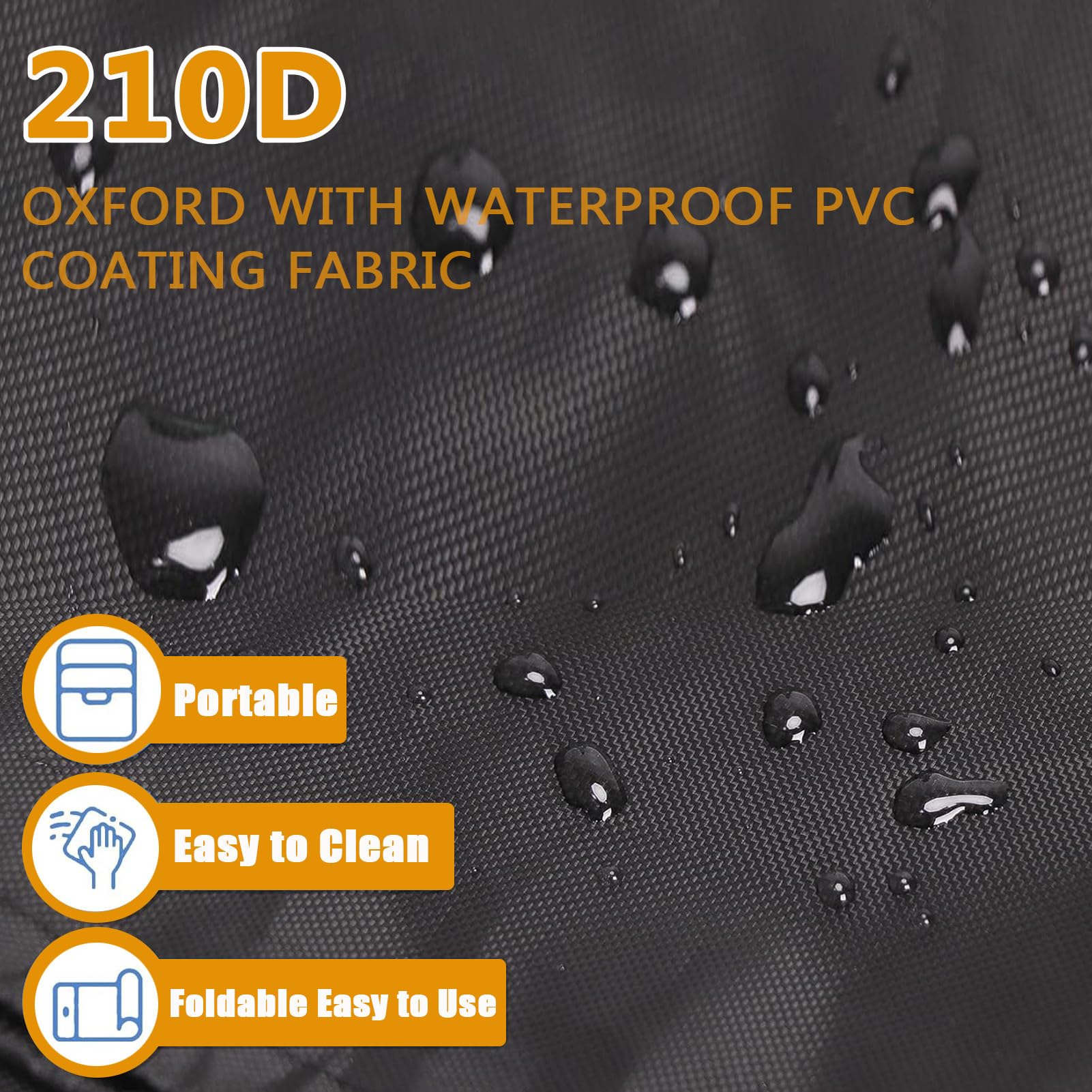 Housse de parasol déporté imperméable en tissu Oxford 210D résistant aux UV et au vent avec tringle (205 x 70 x 40 x 50 cm)