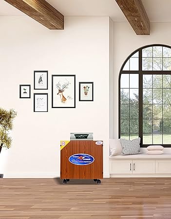 ZIYKO Premium Inverter Trolley for Tall Tubular Battery, Inverter, ups for Home and Office (4 Wheels Support) (NATURAL TEEK)