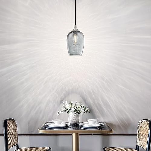 Miniatura 3 de Lámpara colgante para isla de cocina, luces colgantes de 5.1 pulgadas, lámparas de techo de vidrio soplado a mano, modernas luces de granja para