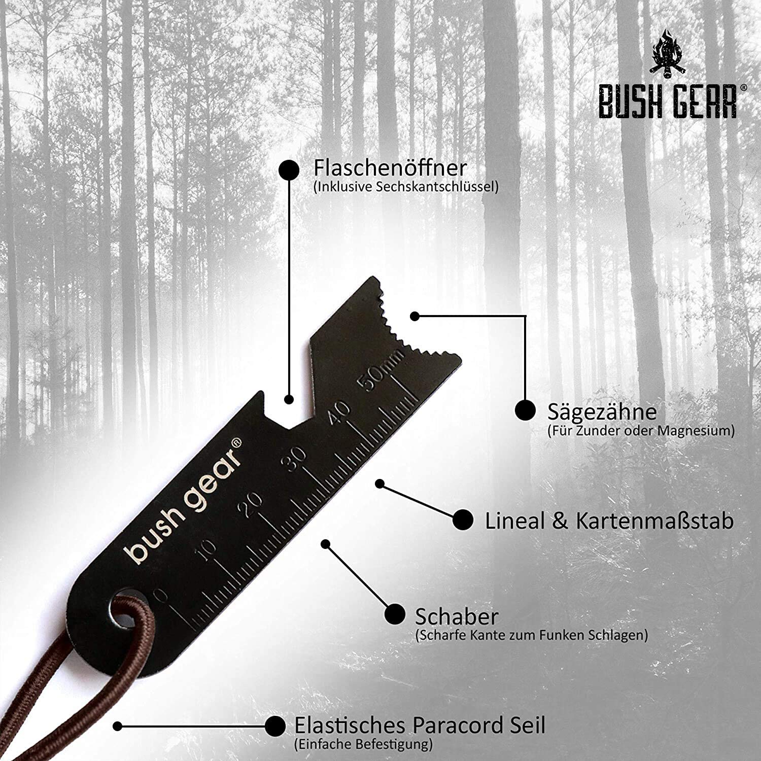 Feuerstahl Outdoor XXL - Extremer Funkenflug - Survival Feuerstarter-Set - Bis zu 20.000x zünden - Feuerstein für Survival-Kit, Camping, Survival und Bushcraft Abenteuer - Blacksteels Original