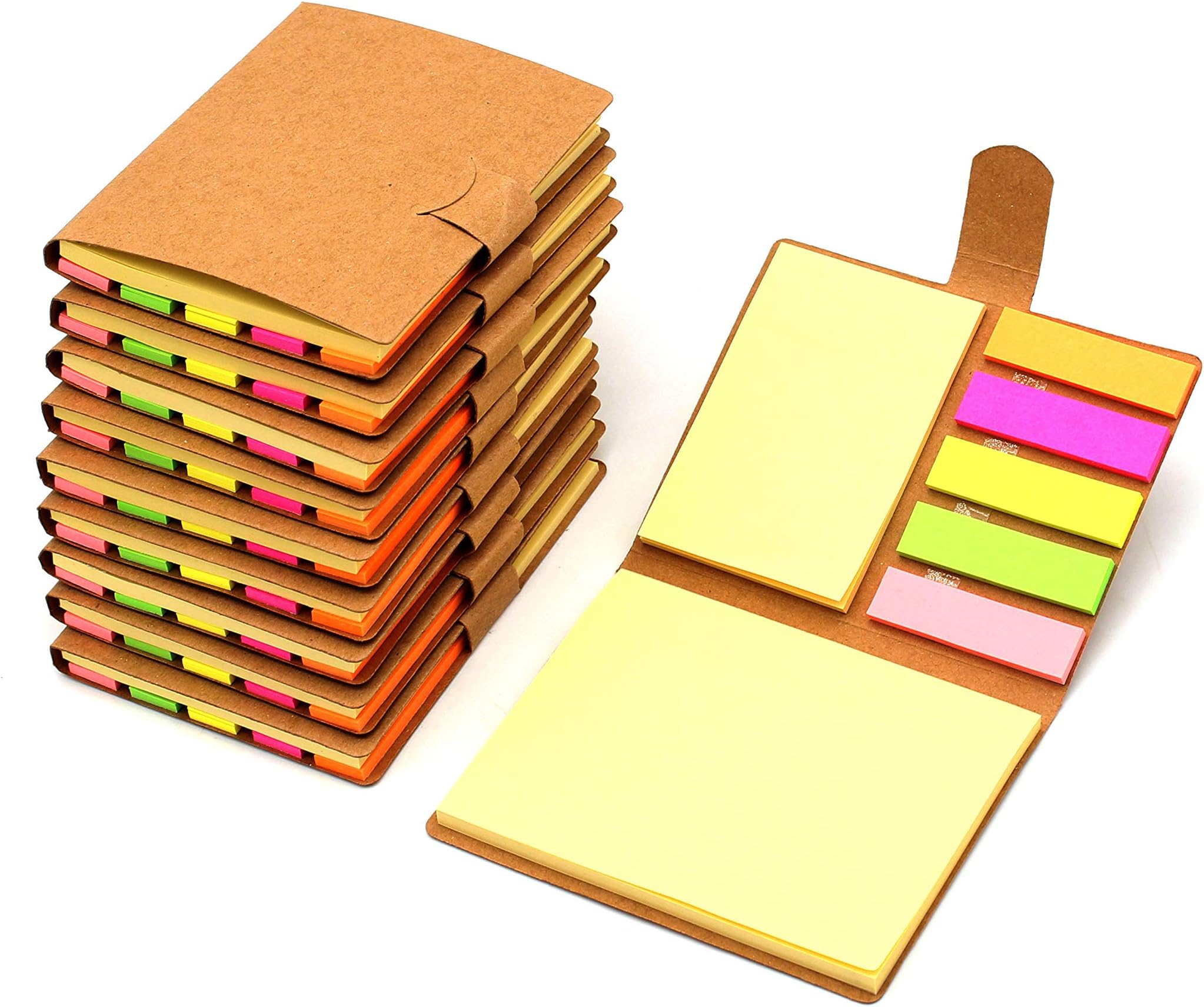 10 Packs Combination Sticky Notes, Pop-up Self-Adhesive Notes, 3.2" x 4.1", 200 Sheets/Pack