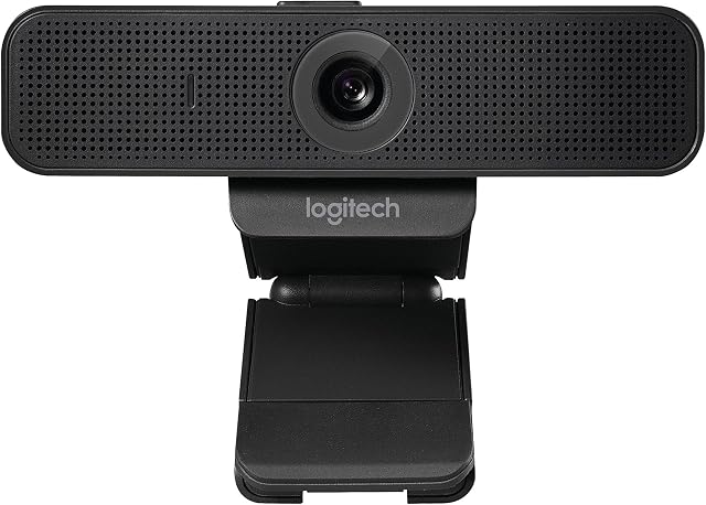 Logitech C925-E Business Webcam, HD 1080p/30fps Video Calling, Light Correction, Autofocus, Clear Audio, Privacy Shade, Works with Skype Business, WebEx, Lync, Cisco, PC/Mac/Laptop/Macbook - Black