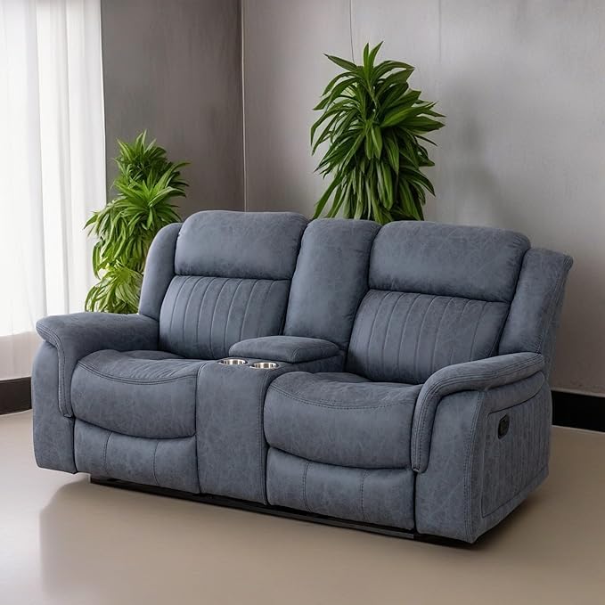 MODCART 76 Inch Modern Reclining Loveseat Sofa, Upholstered