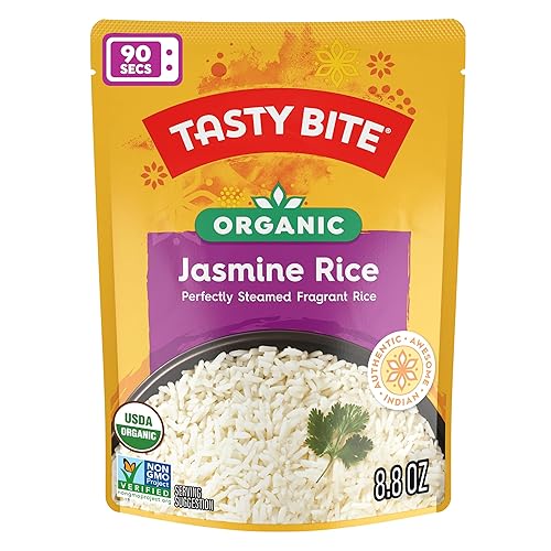Vista 3 de Tasty Bite Arroz de jazmín, arroz cocido para microondas, 8.8 onzas (paquete de 12)