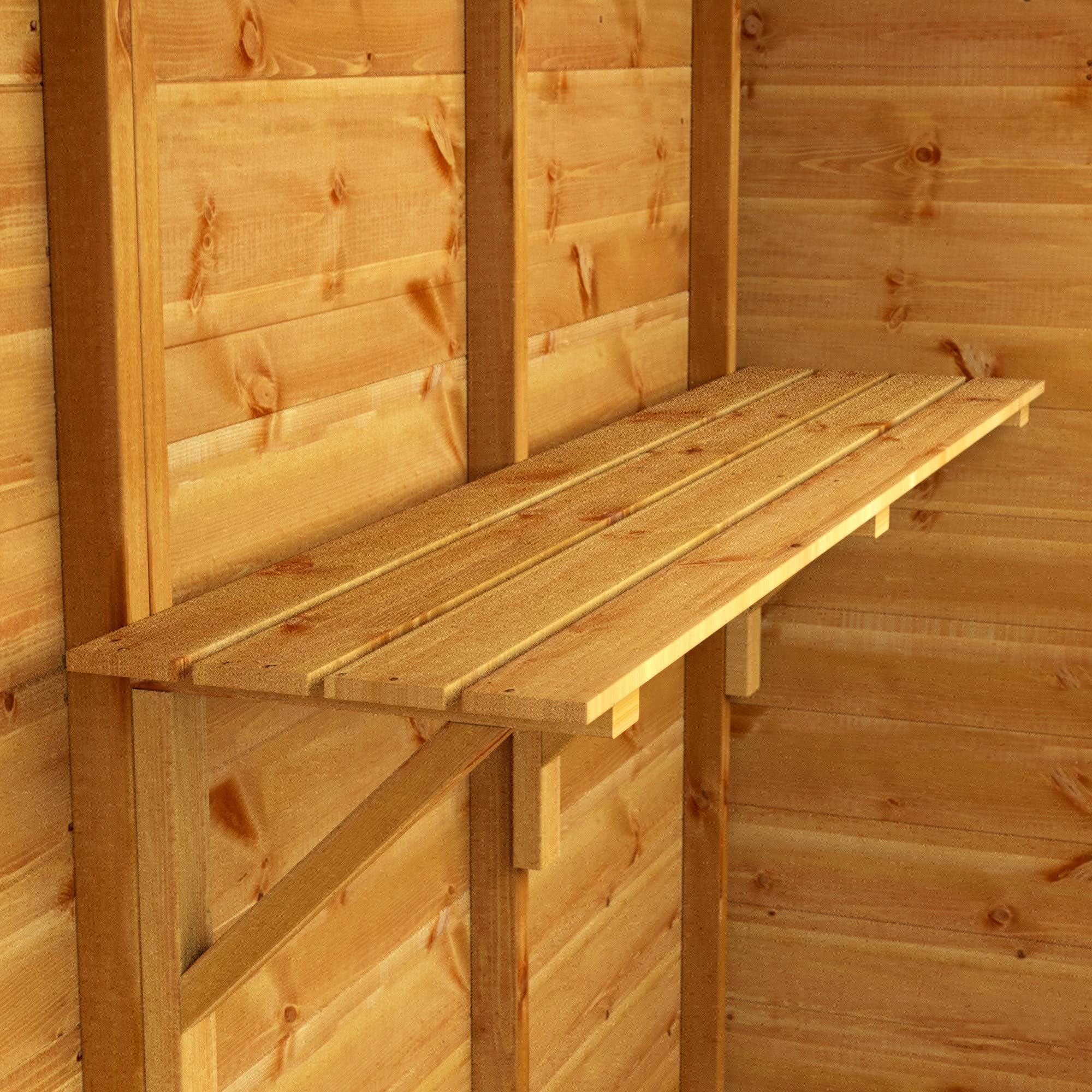 Power Sheds | 6ft Wooden Garden Shed Shelving | 6 Foot Shed Shelves shelf suitable for garden sheds