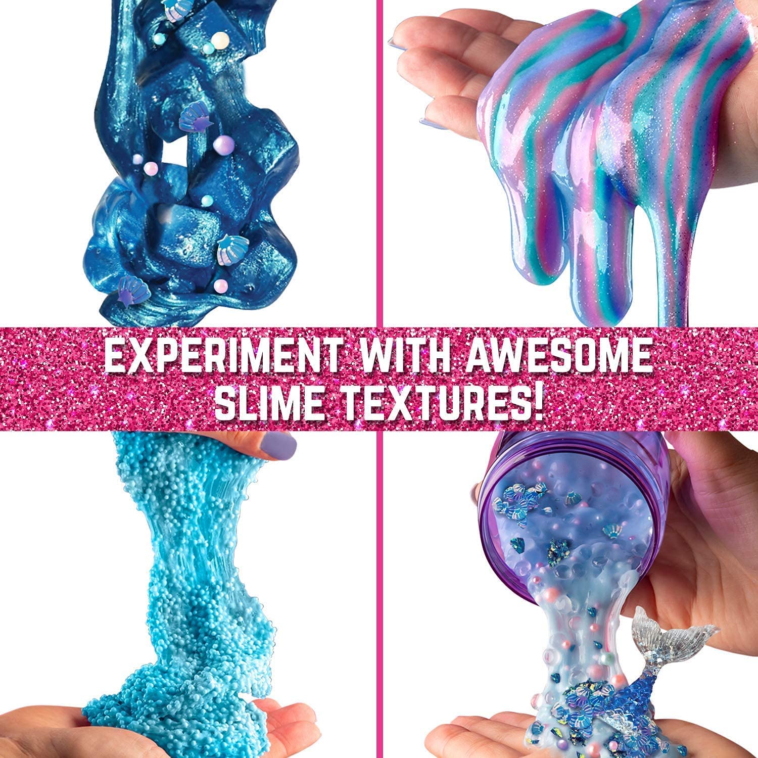 Buy GirlZone Egg Surprise Mermaid Sparkle Slime Kit for Girls, Measures