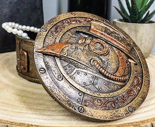 Miniatura 2 de Ebros Gift Alquimia gótica Black Death Steampunk Placa Doctor Decorativo Joyero Figurita Victoriana Industrial Sci Fi Edgar Poe Bird Beak Esculturas