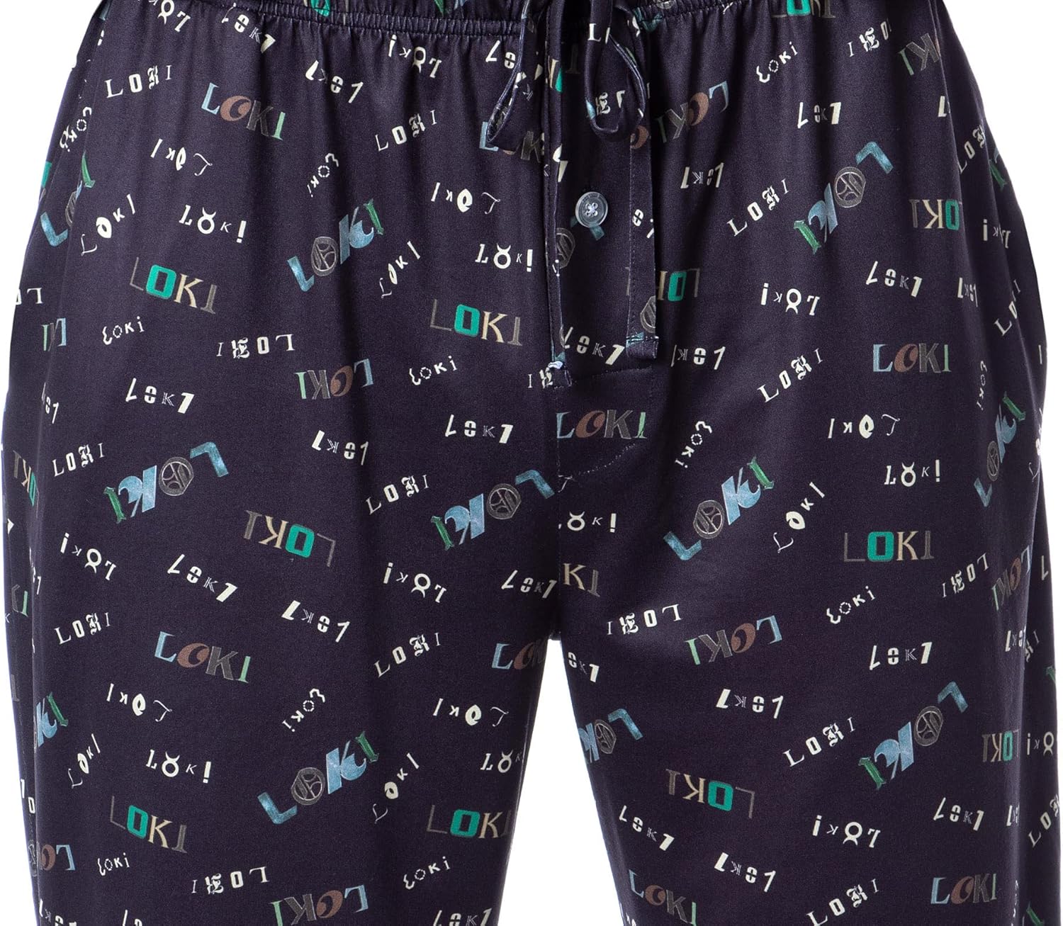 Marvel Mens' Loki TV Series Logo Icon Tossed Print Sleep Pajama Pants - Image 4
