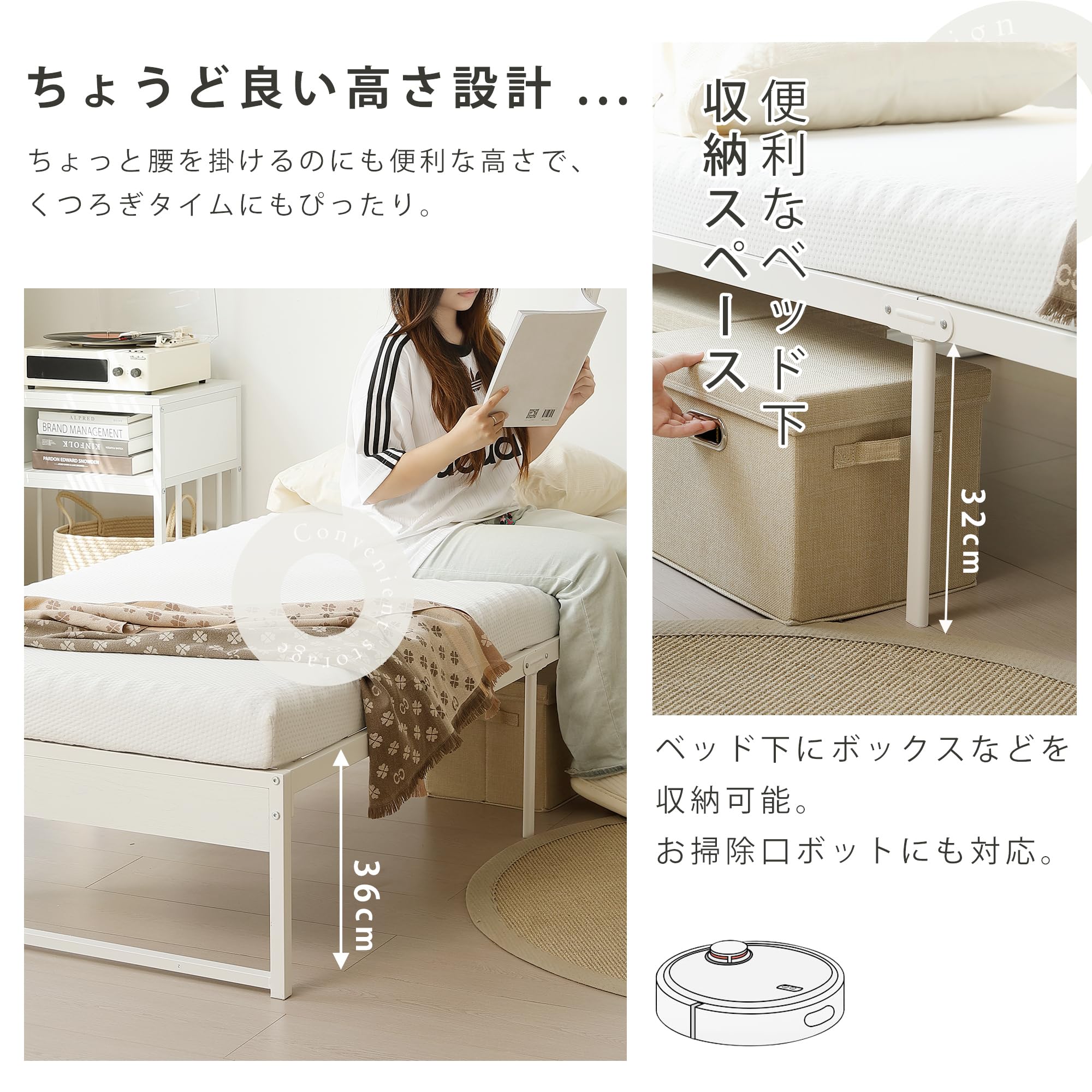 Amazon｜ベッドフレーム ダブル パイプベッド すのこ 木製調 ヘッド