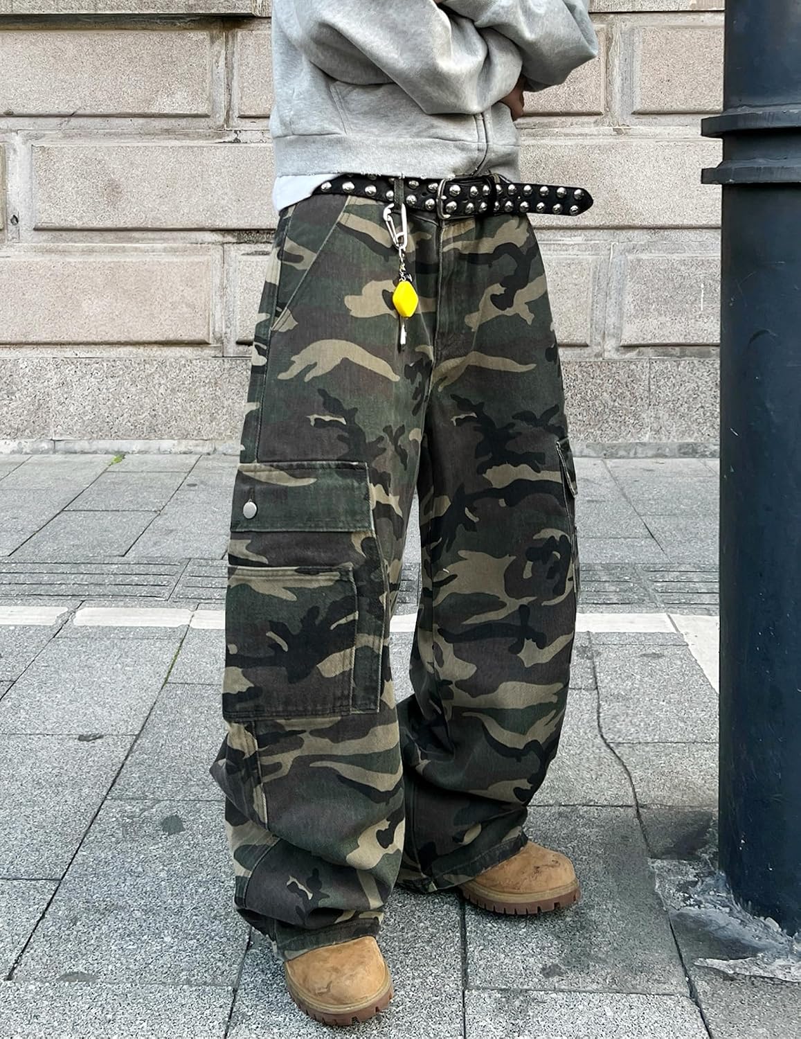 Men's Y2k Baggy Jeans Wide Leg Skater Pants Loose Fit Denim Pantalones Loose Long Trousers Streetwear Rock