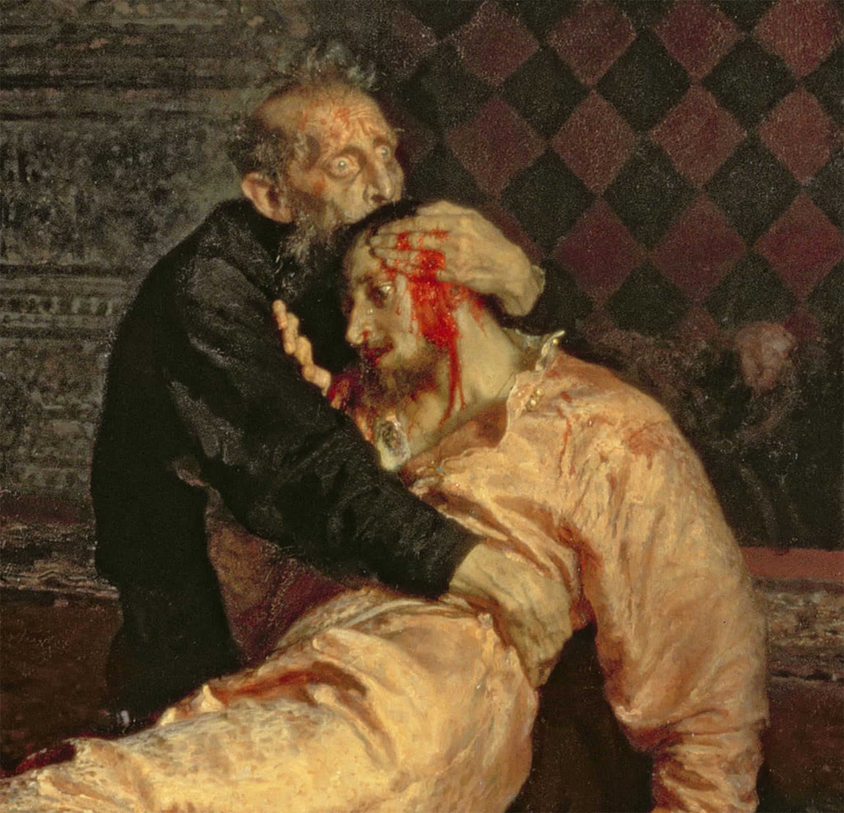 SERENDIPITP Vintage Picture Print on Canvas Wall Art Poster Ivan the Terrible and His Son on the November by Ilya Efimovich Repin Artwork Print Poster for Wall Decor 60x90cm