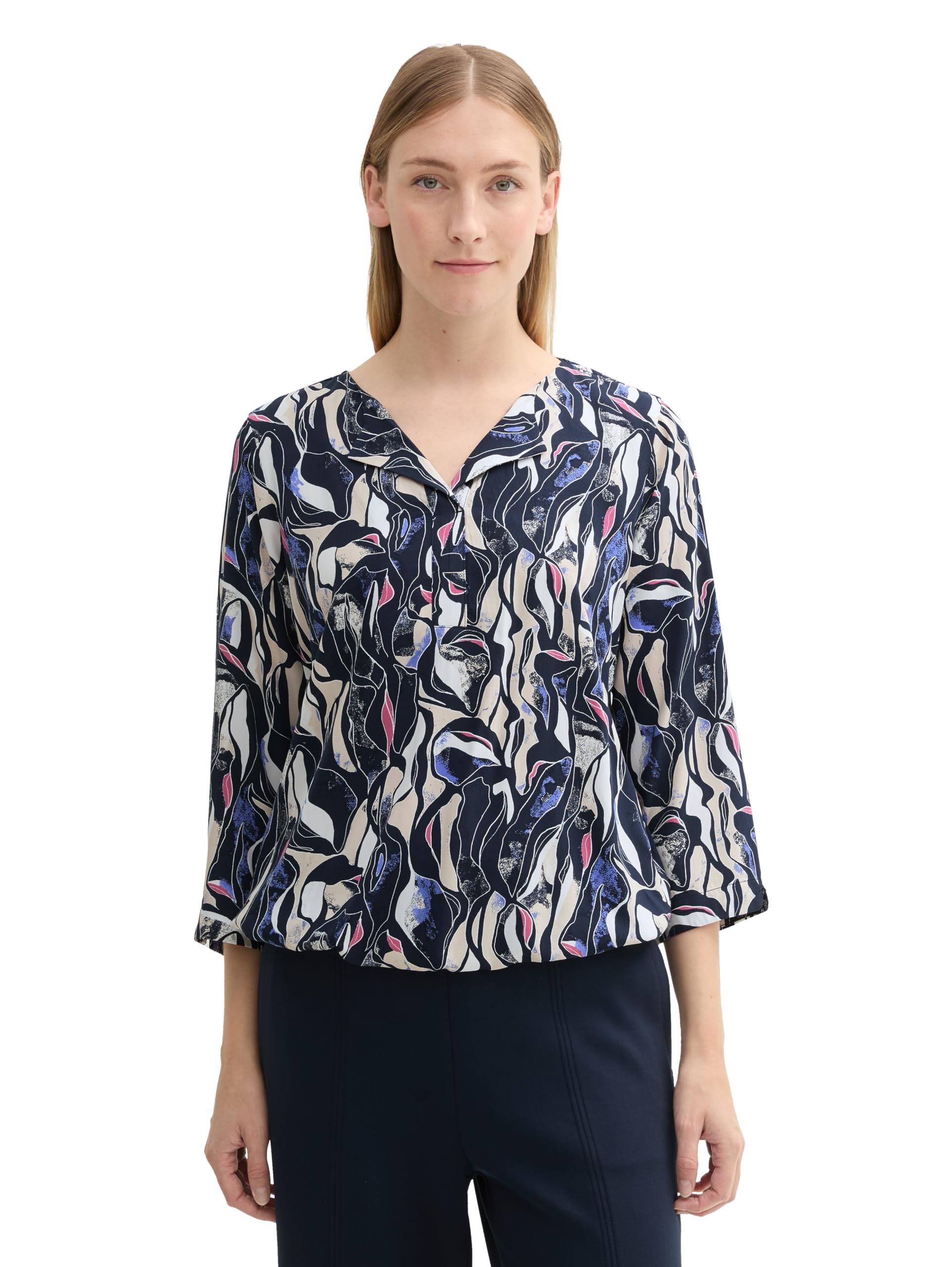 Tom Tailor Damen 1043212 Bluse mit Muster