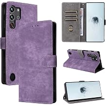 Pzwoxukhov Compatible with ZTE Nubia RedMagic 10 Pro / 10 Pro+ Case Cover,Compatible with ZTE Nubia RedMagic 10S Pro Phone Case,PU Leather, Flip Case Cover Purple