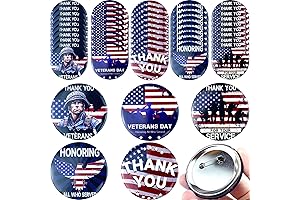 50 Pcs Veteran Button Pins: Pride and Honor for American Heroes