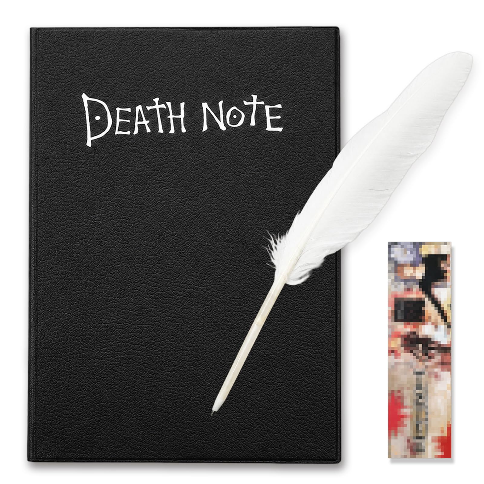 Onperpoe Death Note Notebook with Feather Pen and Bookmark