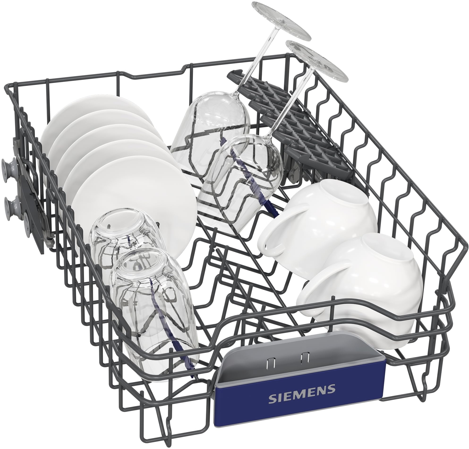 Siemens SR43ES25ME iQ300 - Lavavajillas bajo encimera (45 cm, muy silencioso, VarioSpeed Plus, sistema de cesta varioFlex y cajón vario, autoOpen dry, aquaStop, Home Connect, acero cepillado)