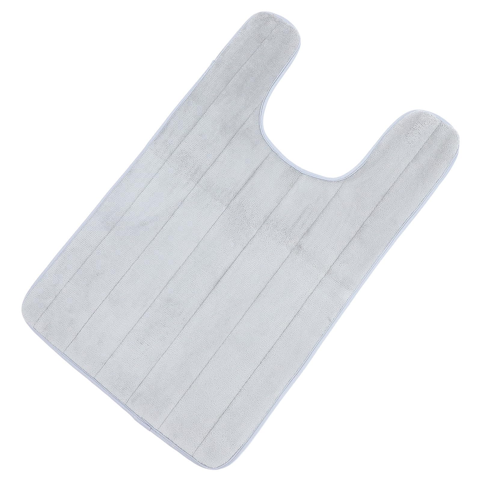 Alfombrilla para inodoro en forma de U absorbente, cojín de memoria antideslizante de baño