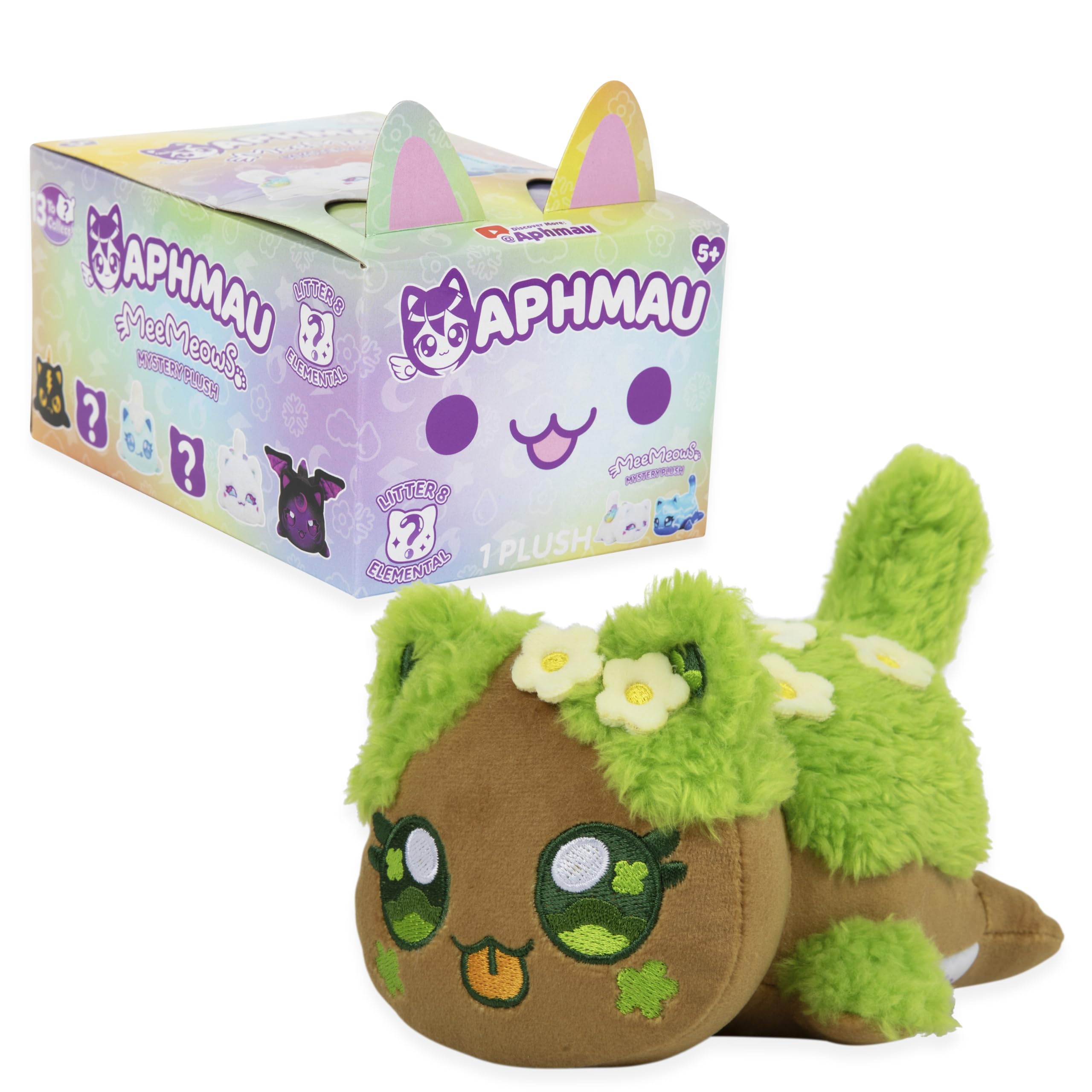 Aphmau MeeMeow Mystery Plush 15.2 cm – seria 8, kanał gier YouTube Minecraft, Blind Box, 1 z 8 możliwych, zabawny element MeeMeows inspirowany Minecraftem, oficjalny produkt