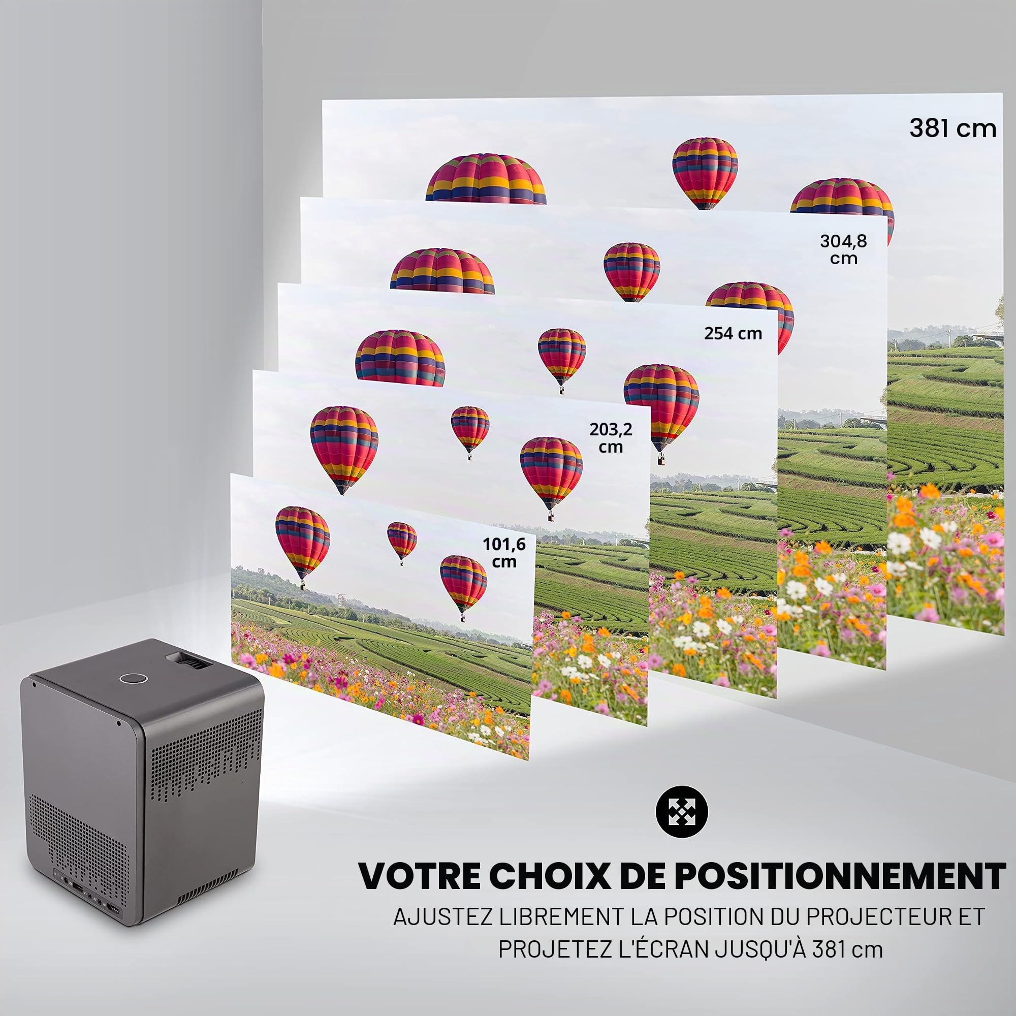 Kodak Projecteur Intelligent FLIK HD10 | Système de Projection vidéo Android TV 1080p FHD avec Google Assistant, Wi-FI, Bluetooth 5.0, HDMI, USB, AUX