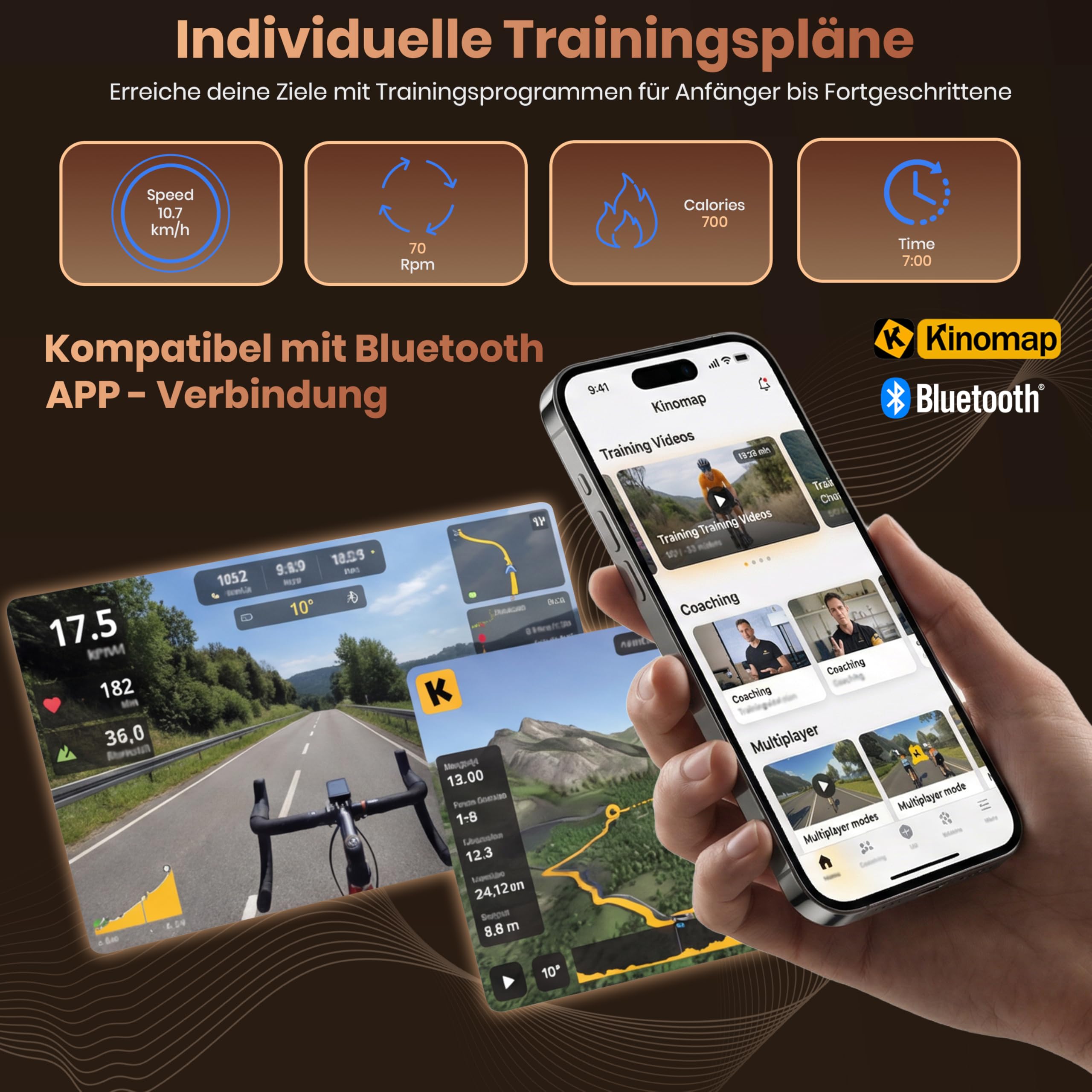 AsVIVA H22 domowy trenażer treningowy – rower fitness do domu, do treningu wytrzymałościowego wewnątrz