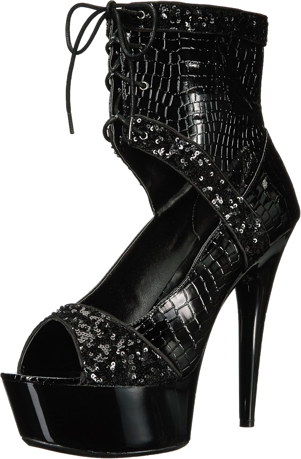 Ellie Shoes Women's 609-viper Ankle Bootie, Black, 6 US/6 M US