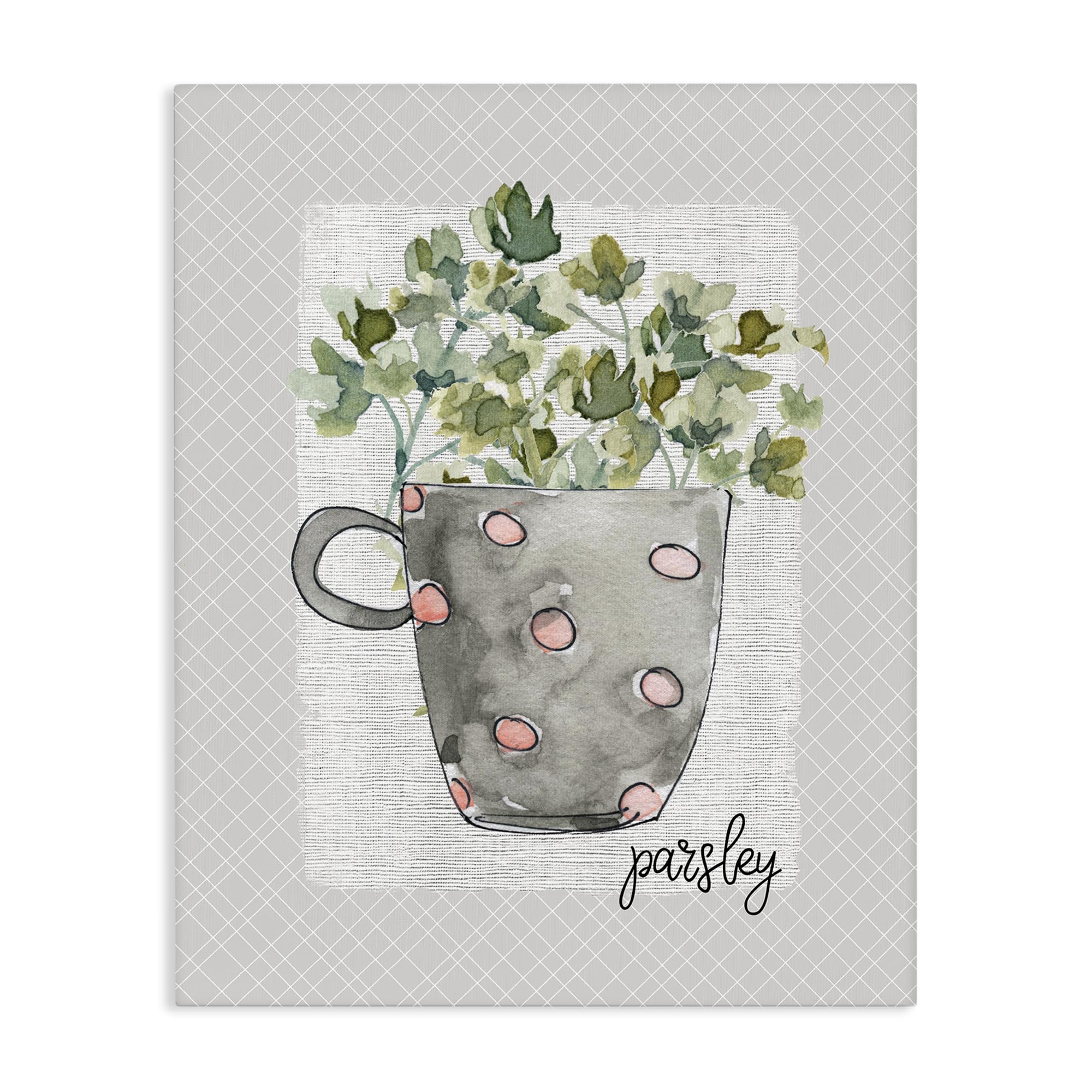 Stupell Industries 'Parsley Herb Mug', Canvas Art, 24 x 30 Inches, Easy to Hang and Sturdy, Made in USA, by Livi Finn