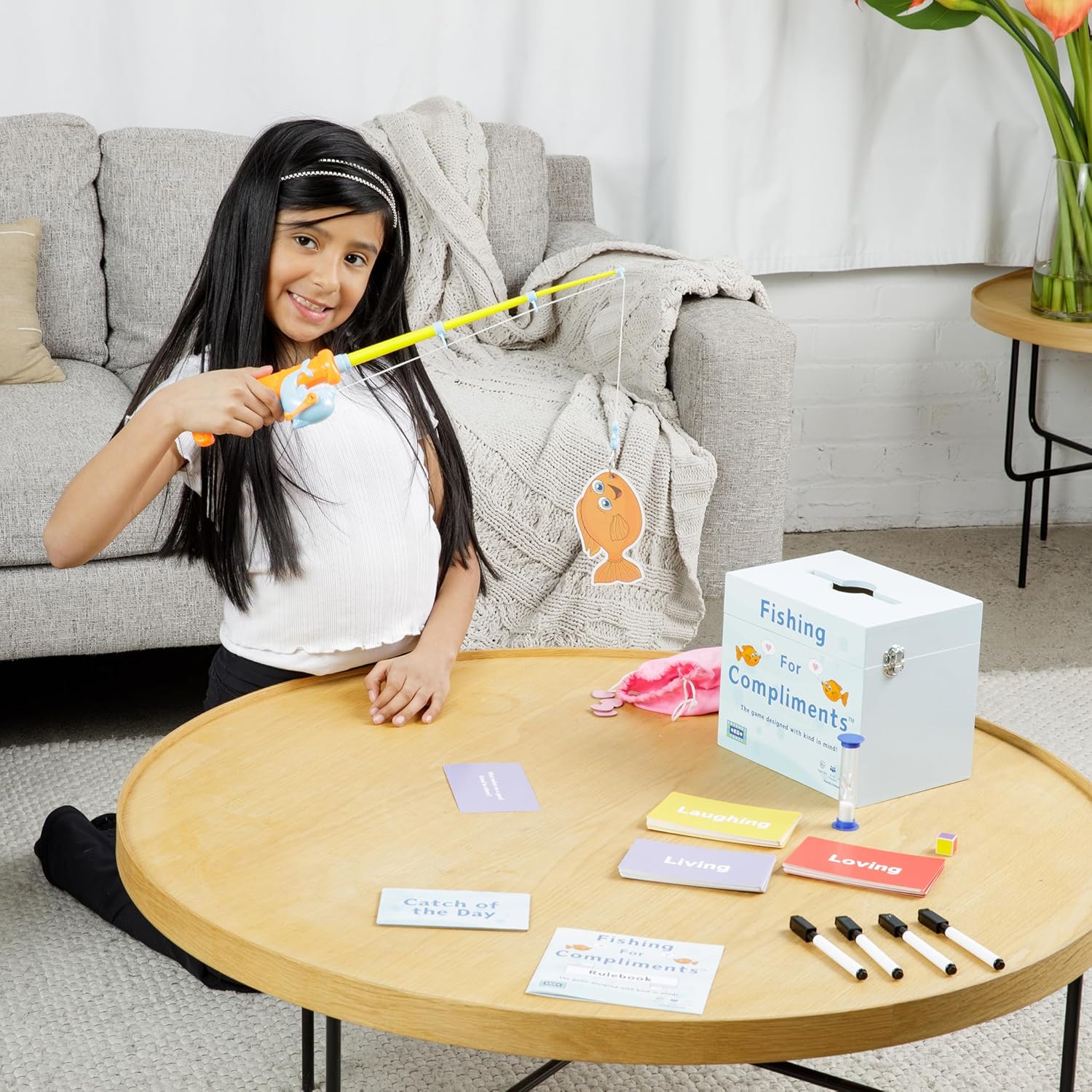 Fishing for Compliments – NEW Kindness Card & Board Game for Kids, Teens & Adults | Positive Family, Classroom & Party Game Promoting Wellness, Fun, Inclusivity, Community, Respect & Mental Health