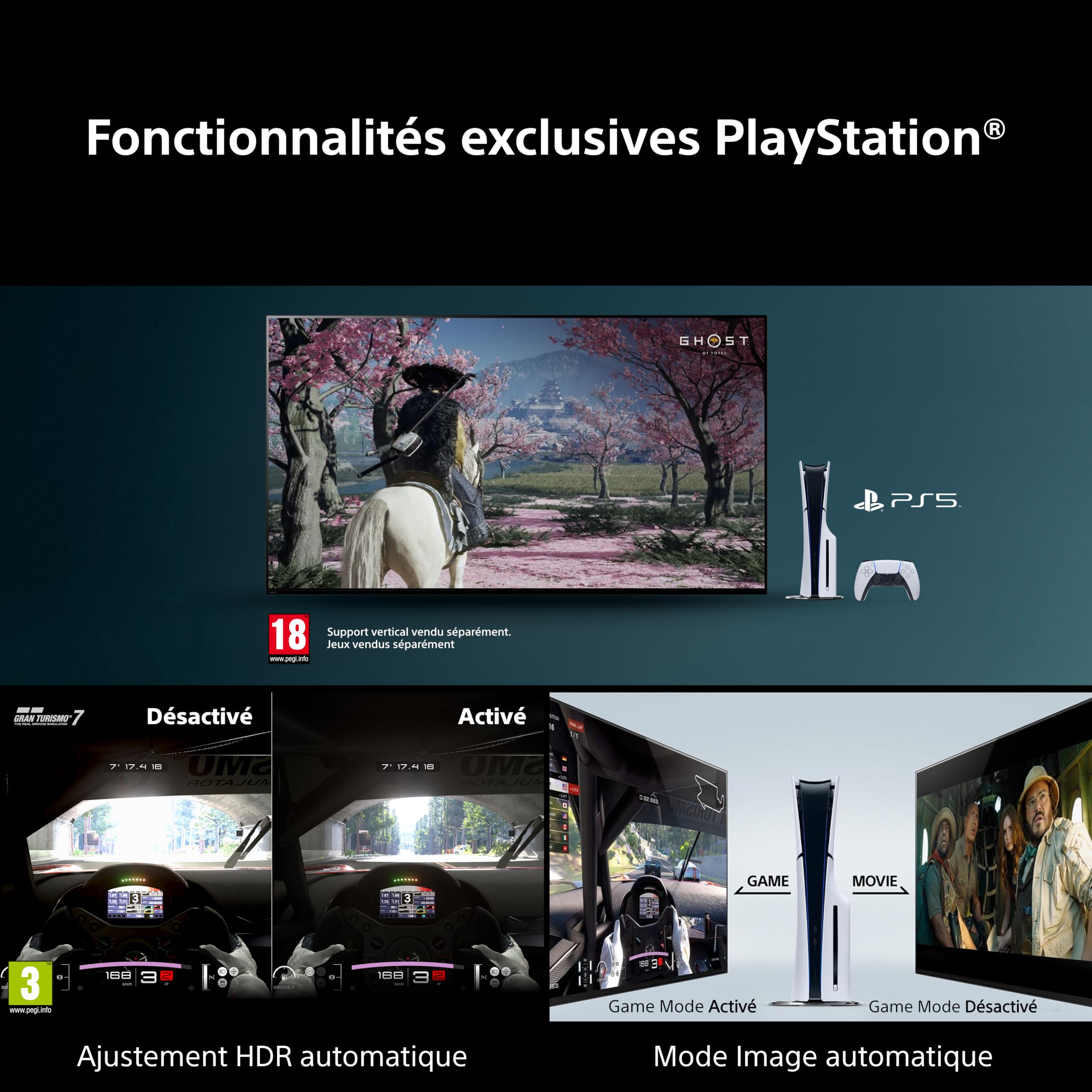Sony BRAVIA 2ⅡTV 55 Pouces; Smart TV 4K (Google TV); processeur X1; Conversion ascendante 4K; Compatible Dolby Atmos et DTS:X; Compatible PS5; modèle 55S25M2; année 2026