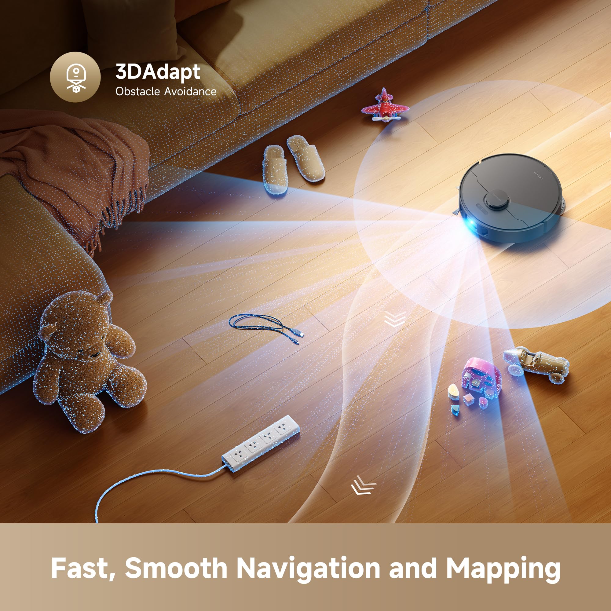 Tikom Robot Vacuum and Mop Combo, 5000Pa Robotic Vacuum Cleaner, 150 Min Max, App & Remote Control, Ideal for Hard Floor, Carpet, Pet Hair, Self-Charge(G8000 Max) thumbnail 13