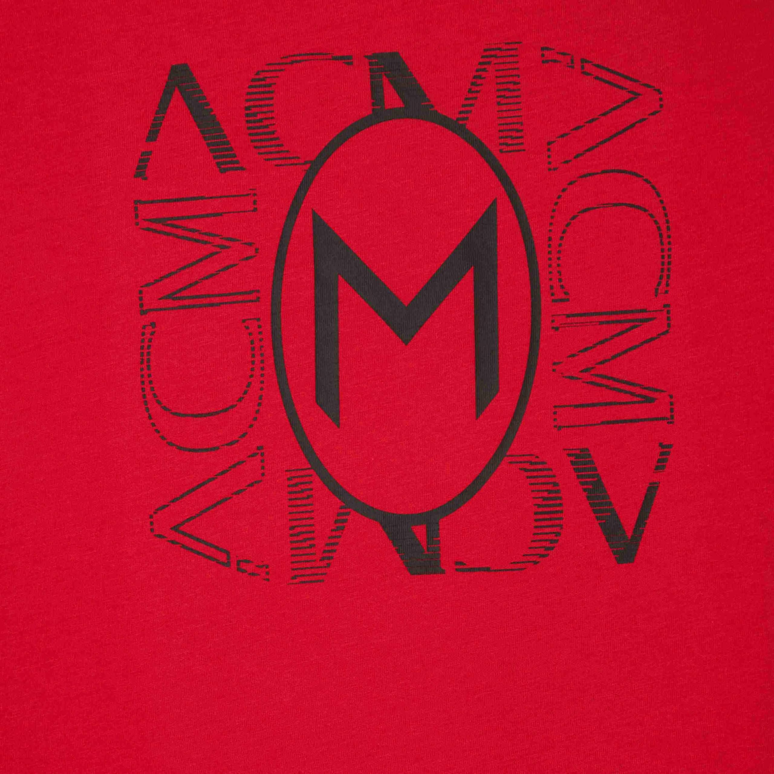 AC Milan T-Shirt FtblCulture, ACM, Rosso, Bambini e Ragazzi, Unisex