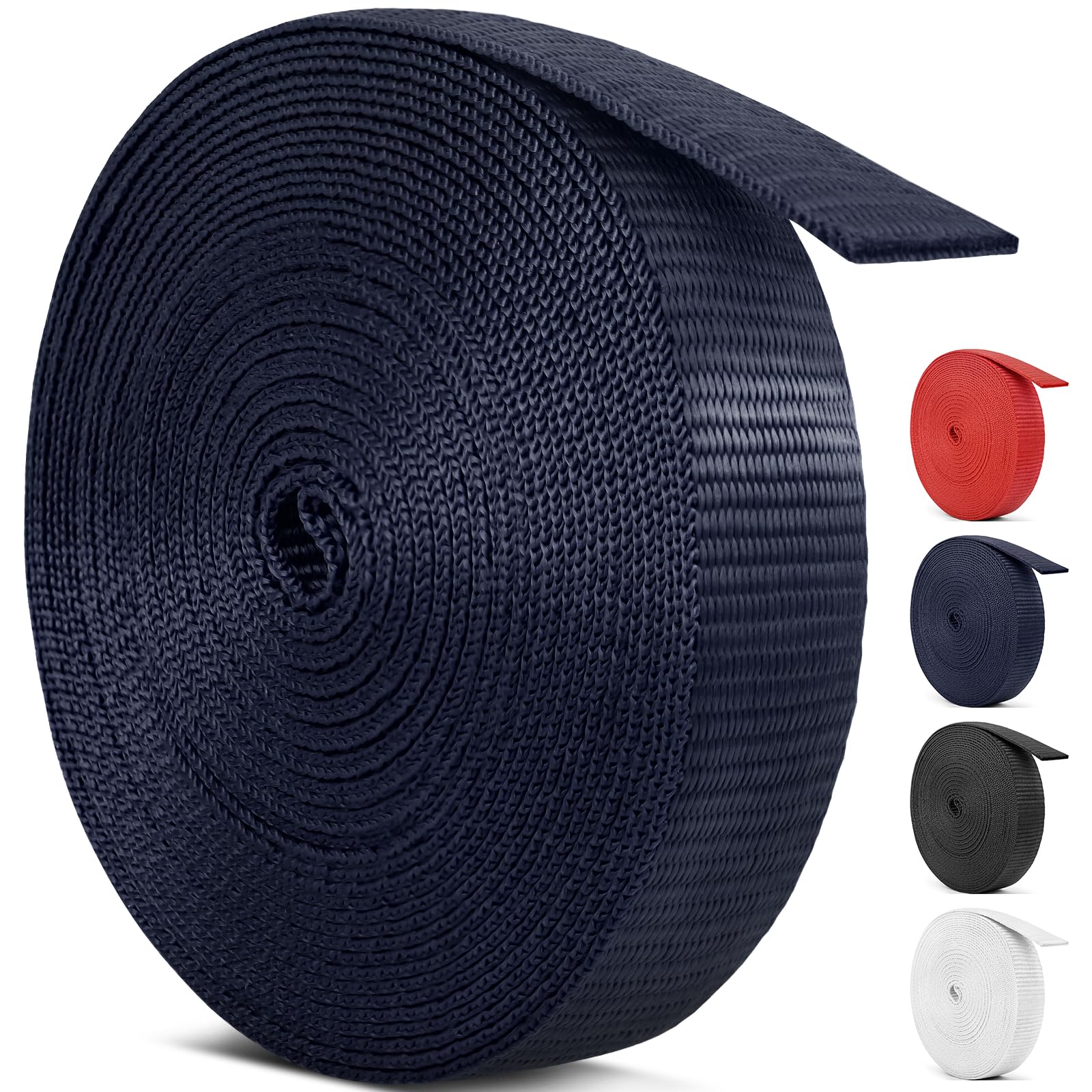 Aystkniet Webbing, 25mm Polypropylene Webbing Strap, Blue, 9M