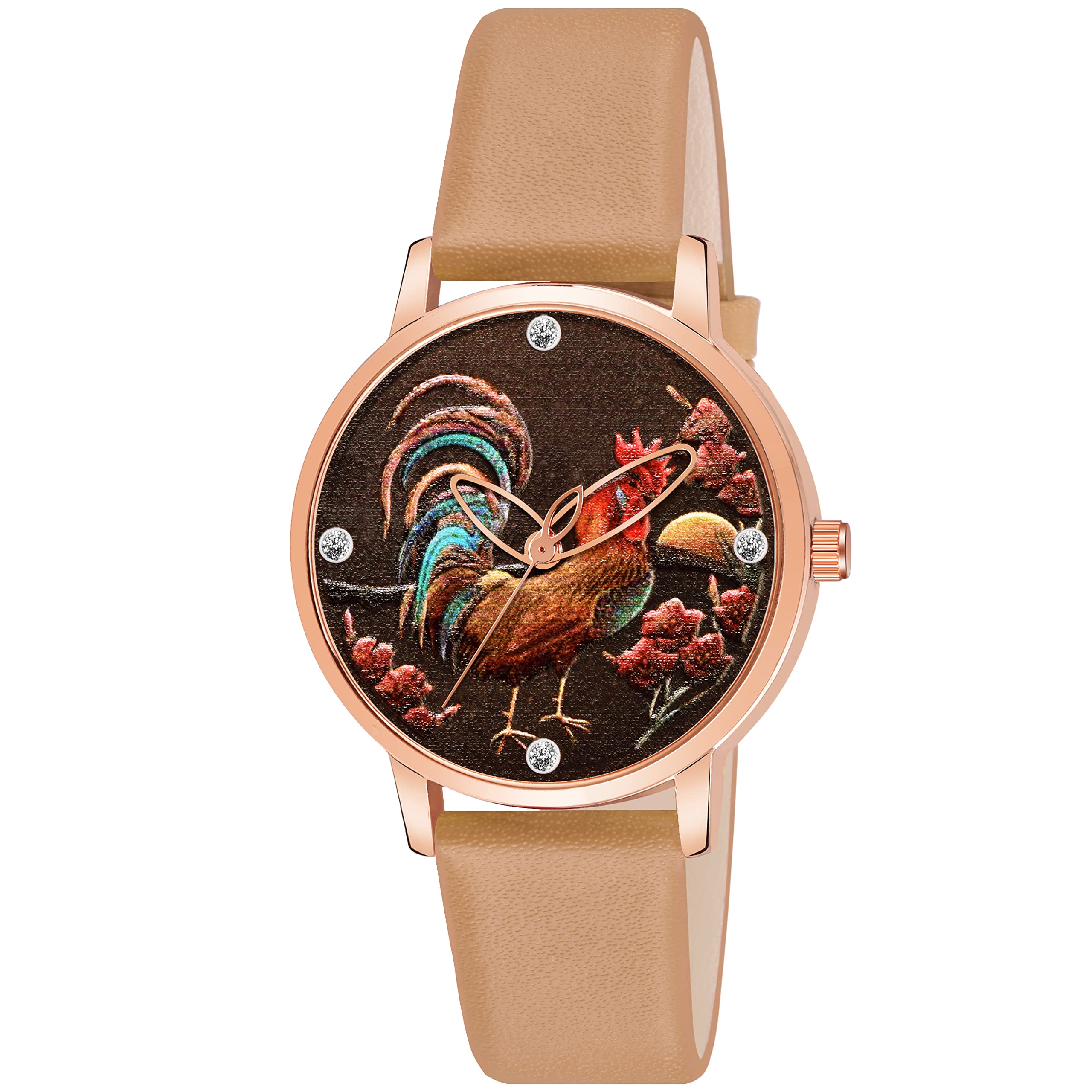 Shocknshop Leather Analouge Multicolor Dial Analog Wrist Watch For Women And Girls (Multicolor Dial Skin Colored Strap) Mt367, Brown Band (B0B9H6RB3R) Amazon Price History, Amazon Price Tracker