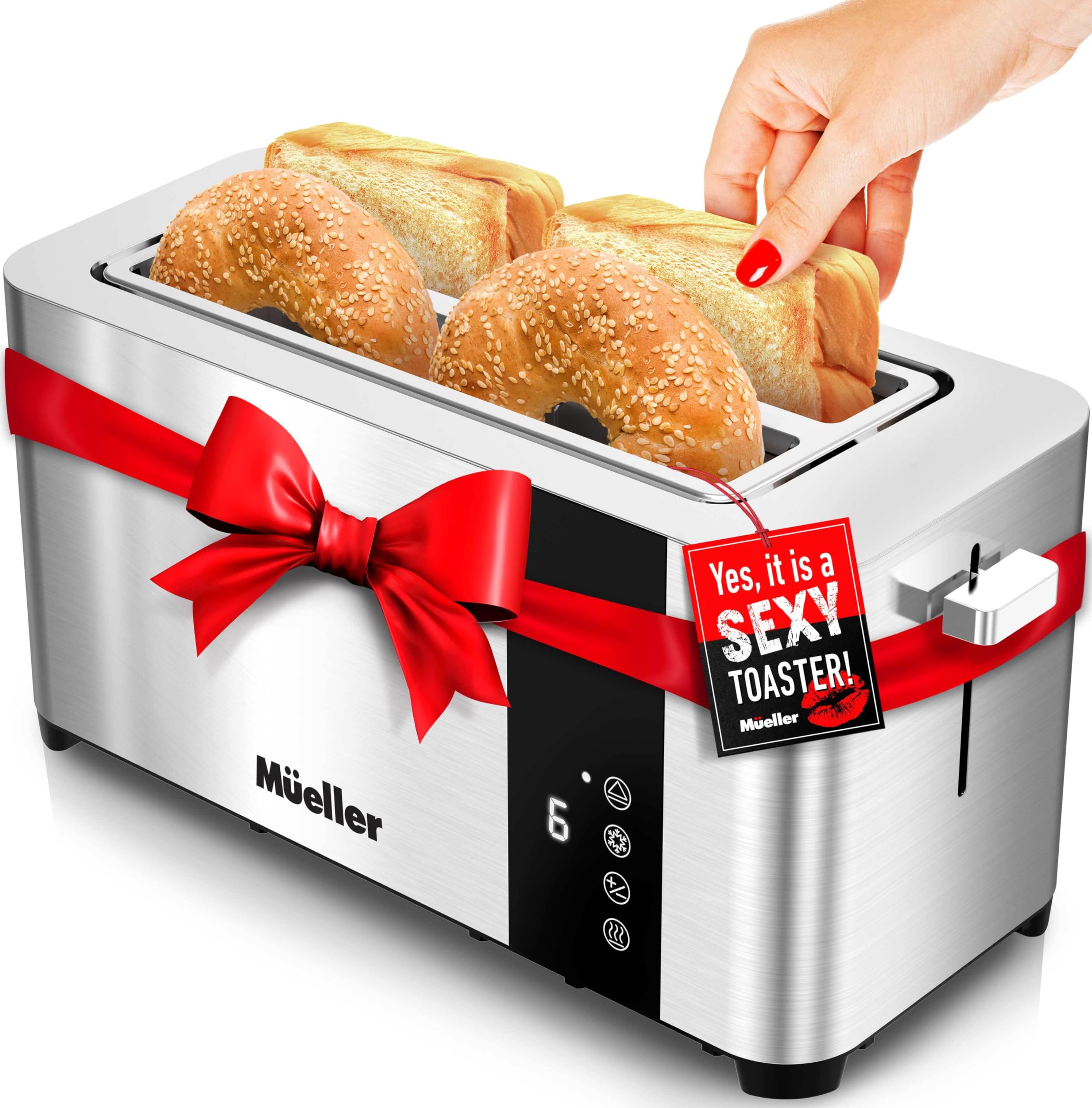 Mueller UltraToast Full Stainless Steel Toaster 4 Slice