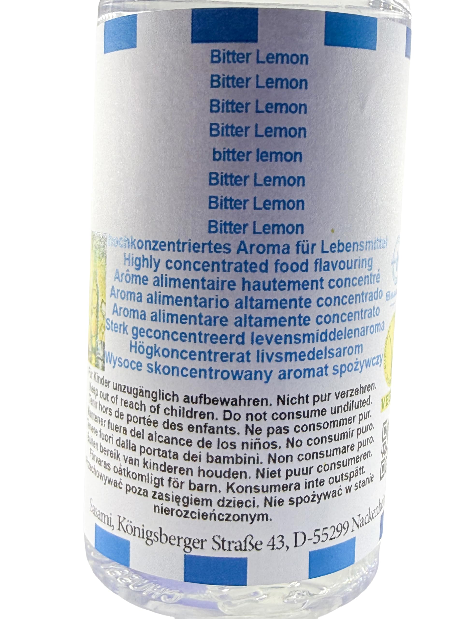 Bitter Lemon aromat koncentrat – Wegański – Sasami – 100ml