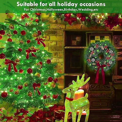 Miniatura 19 de Paquete de 4 luces de hadas que funcionan con pilas con temporizador de control remoto, tira de luces LED para decoración de interiores y Blanco