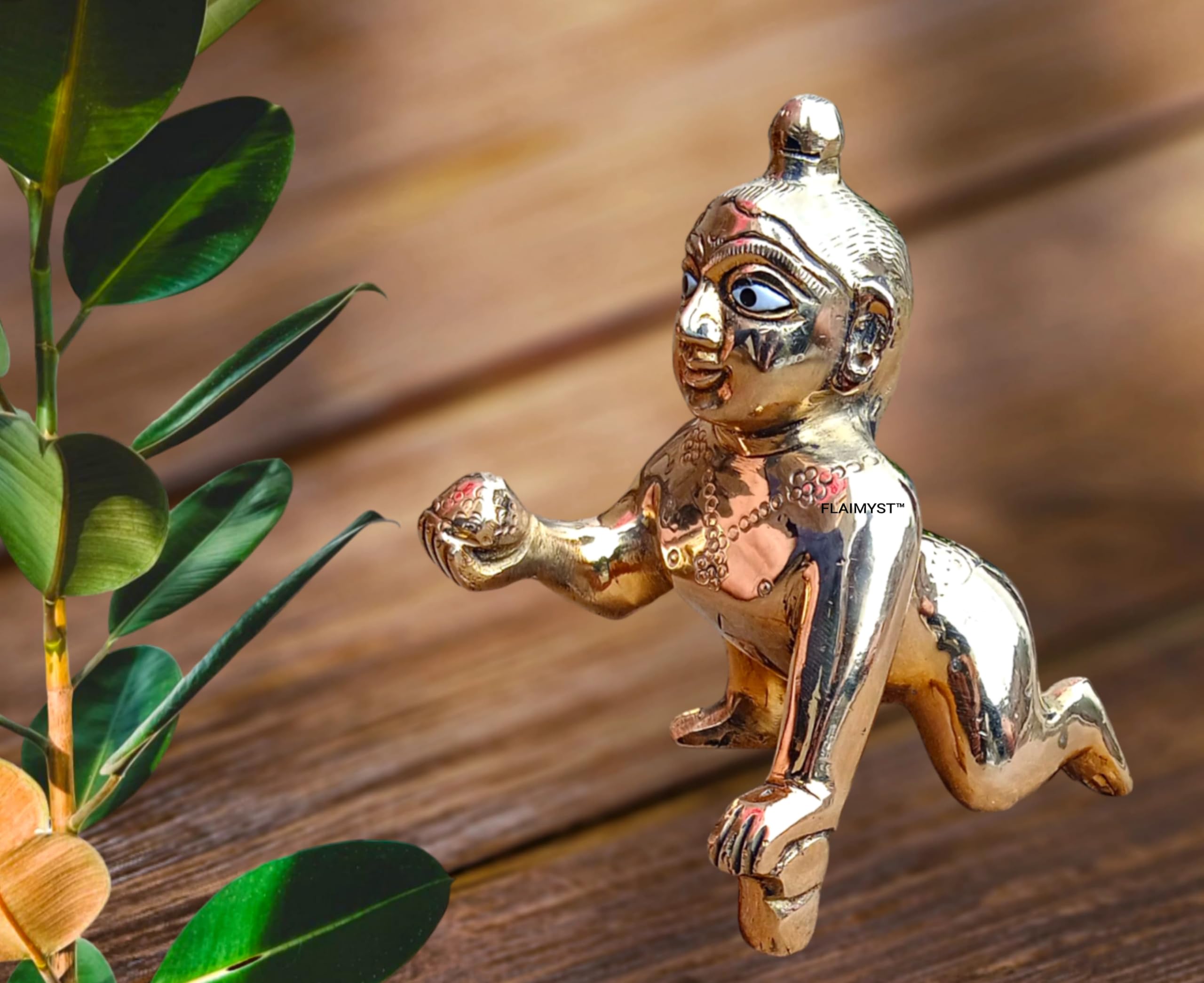 Buy FLAIMYST Laddu Gopal Idol/Bal Gopal/Thakur Ji Pure Brass Murti ...