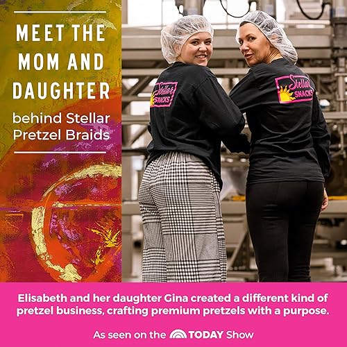 Miniatura 4 de Stellar Snacks Trenzas de pretzel, Maui Monk, bolsa de 12 onzas, vegano, kosher, varillas sin OMG, giros, palitos