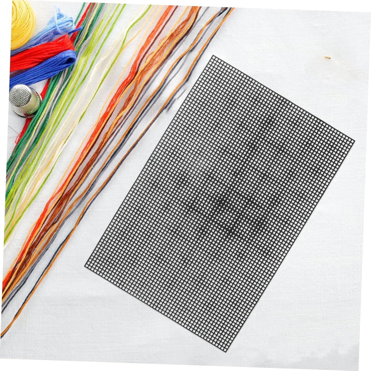 NUOBESTY DIY Cross Stitching Fabric 5pcs Plastic Mesh Canvas Sheets 30x20cm Mesh Canvas for Embroidery