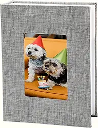 Álbuns de fotos 10 x 15 cm, álbum de livros com 100 fotos para aniversários de família, casamento (cinza)