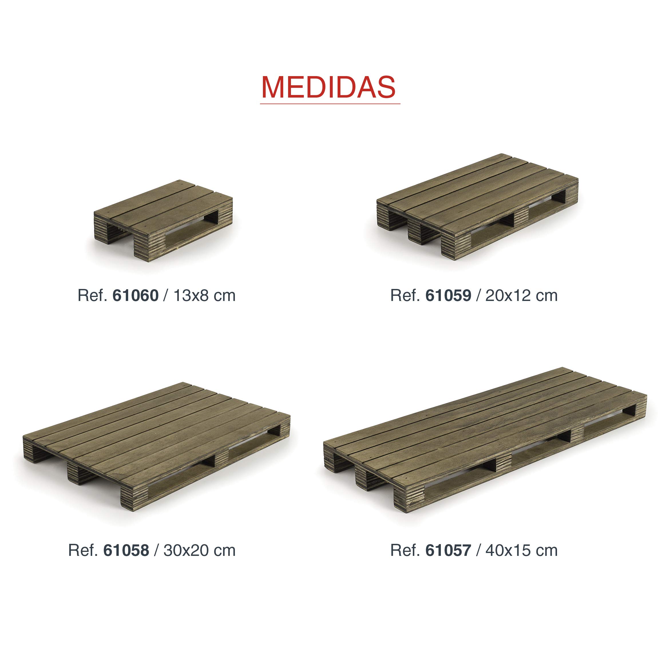 Lacor 61058 Mini Pallet, Wood, Multicoloured, 30 x 20 cm - Image 4