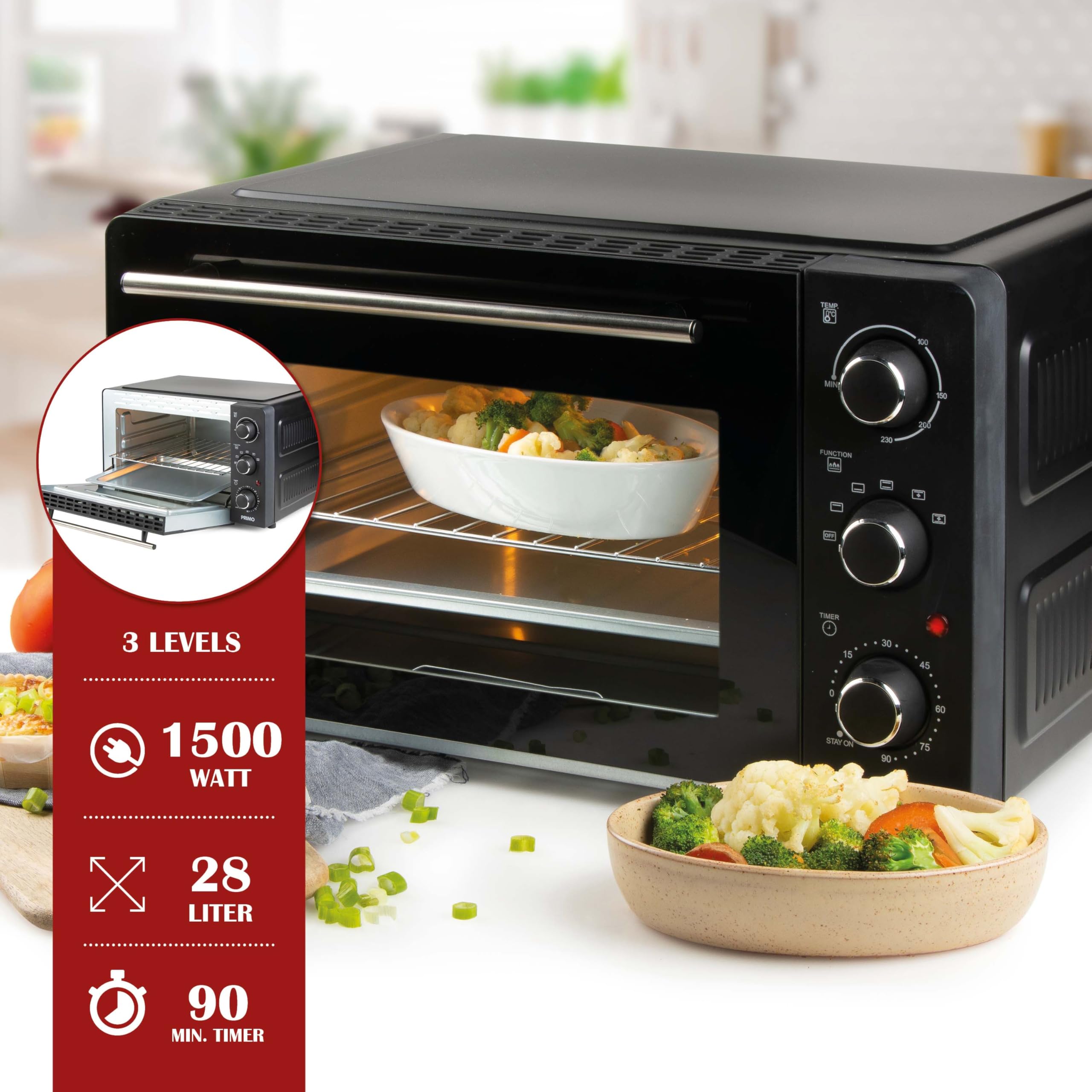 CECOTEC Bake&Toast 2600 4Pizza Vrijstaand Oven 26 l Nee